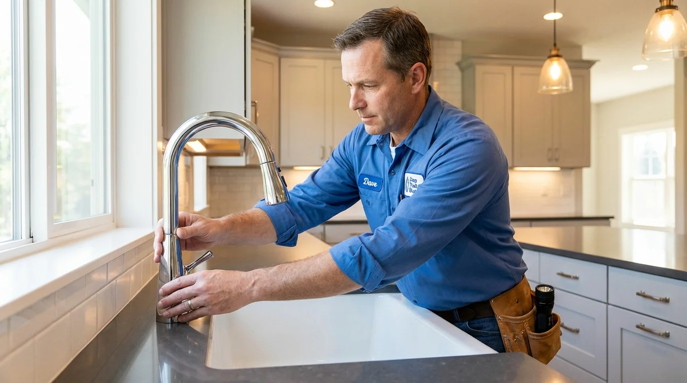 Kitchen faucet installation by Johns Plumbing LLC in Bakersville
